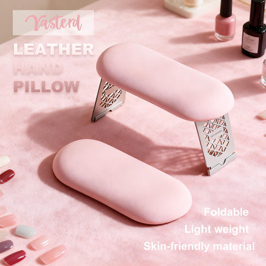 Yasterd Portable PU Leather Nail Arm Rest-White