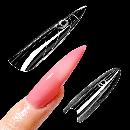 Yasterd Newest 240Pcs Sandwich Dual Nail Extension Forms 4 Shapes