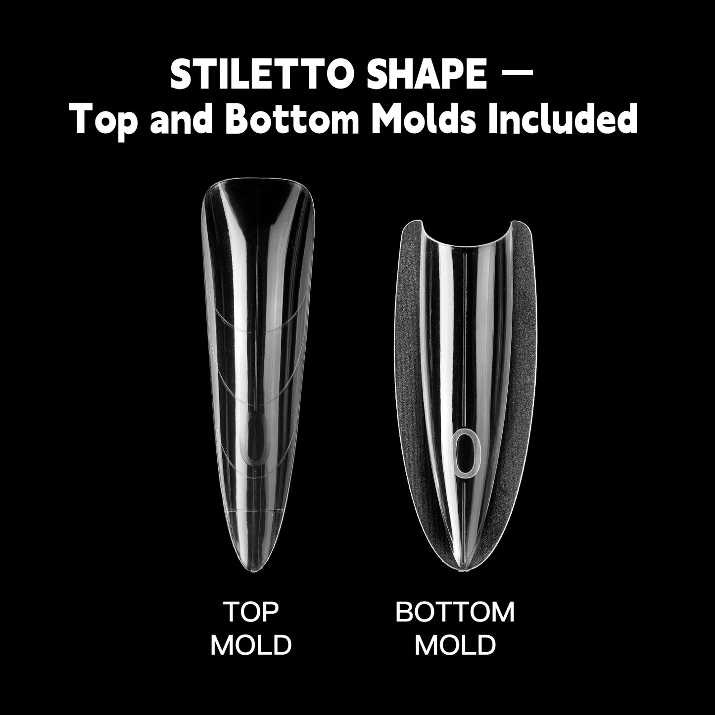 Yasterd Newest 240Pcs Sandwich Dual Nail Extension Forms 4 Shapes