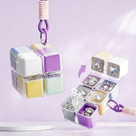 Yasterd Portable Cube Nail Art Storage Organizer 8 Grids