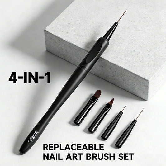 Yasterd New Replaceble Nail Art Brush Set Black