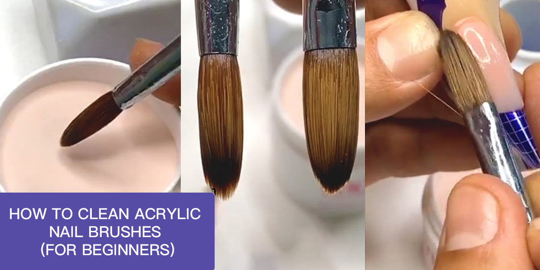 HOW TO CLEAN ACRYLIC NAIL BRUSHES (FOR BEGINNERS)