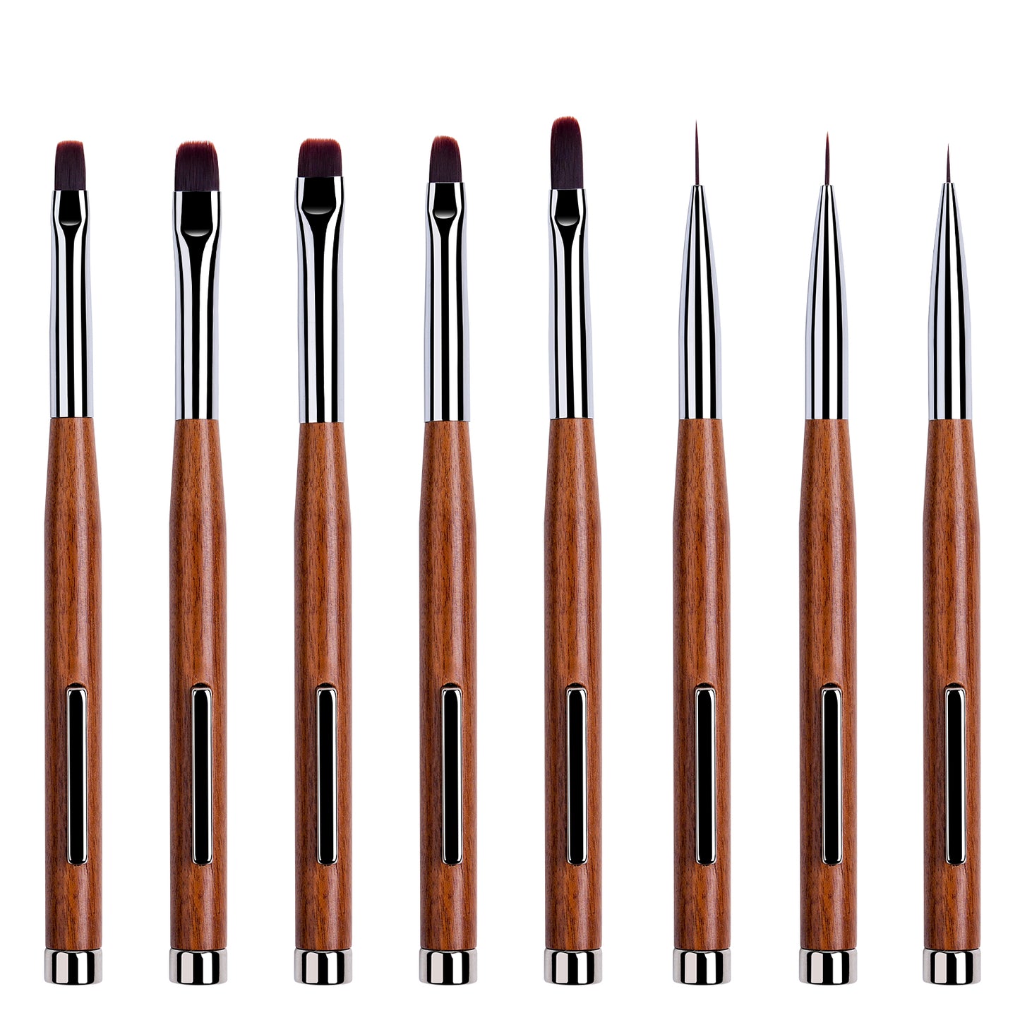 Yasterd 3-in-1 Double-Ended Magnet Cat Eye Wooden Pen Nail Art Brush