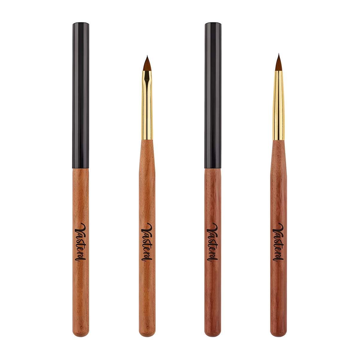 Yasterd Premium Quality Kolinsky Hair 3D Carved Nail Brush Set