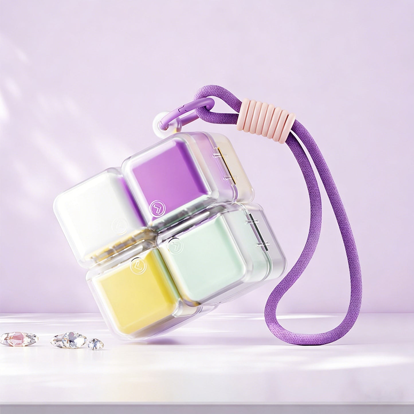 Yasterd Portable Cube Nail Art Storage Organizer 8 Grids