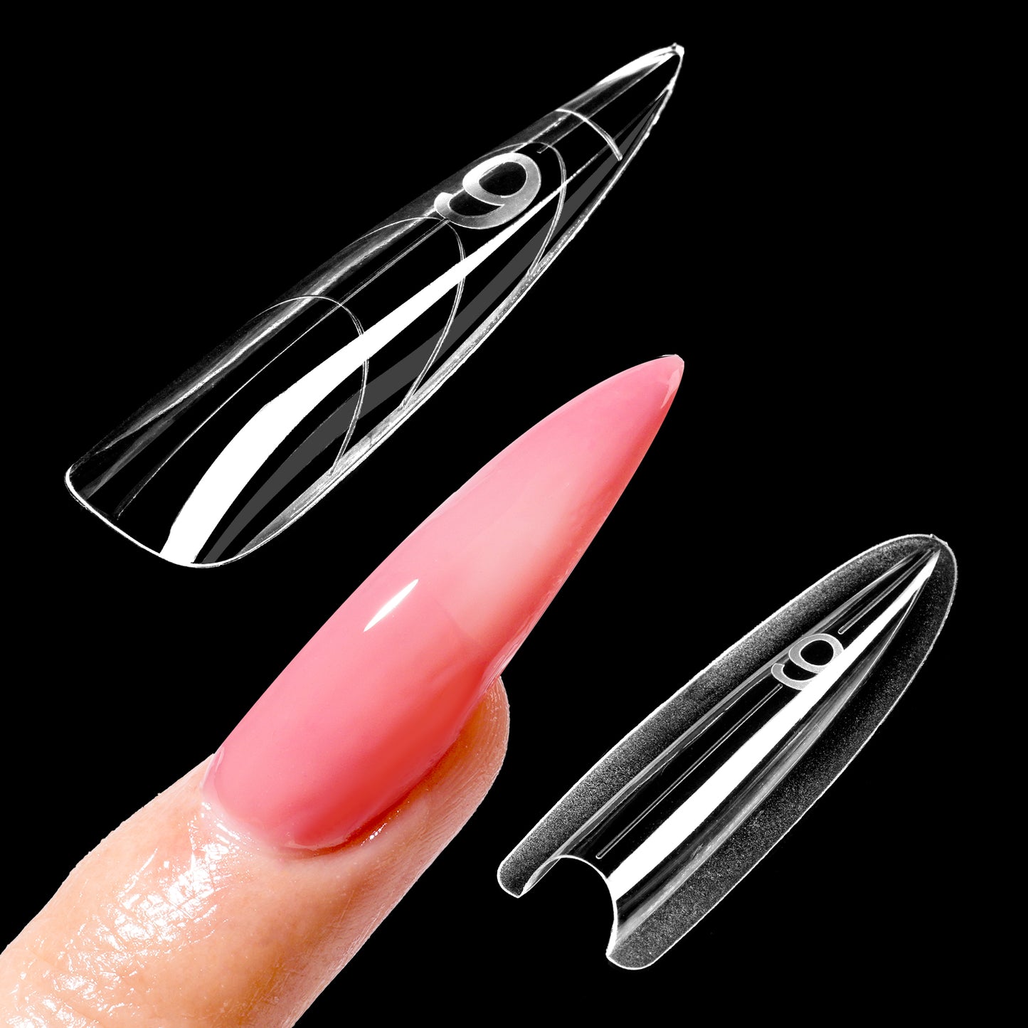 Yasterd Newest 240Pcs Sandwich Dual Nail Extension Forms 4 Shapes