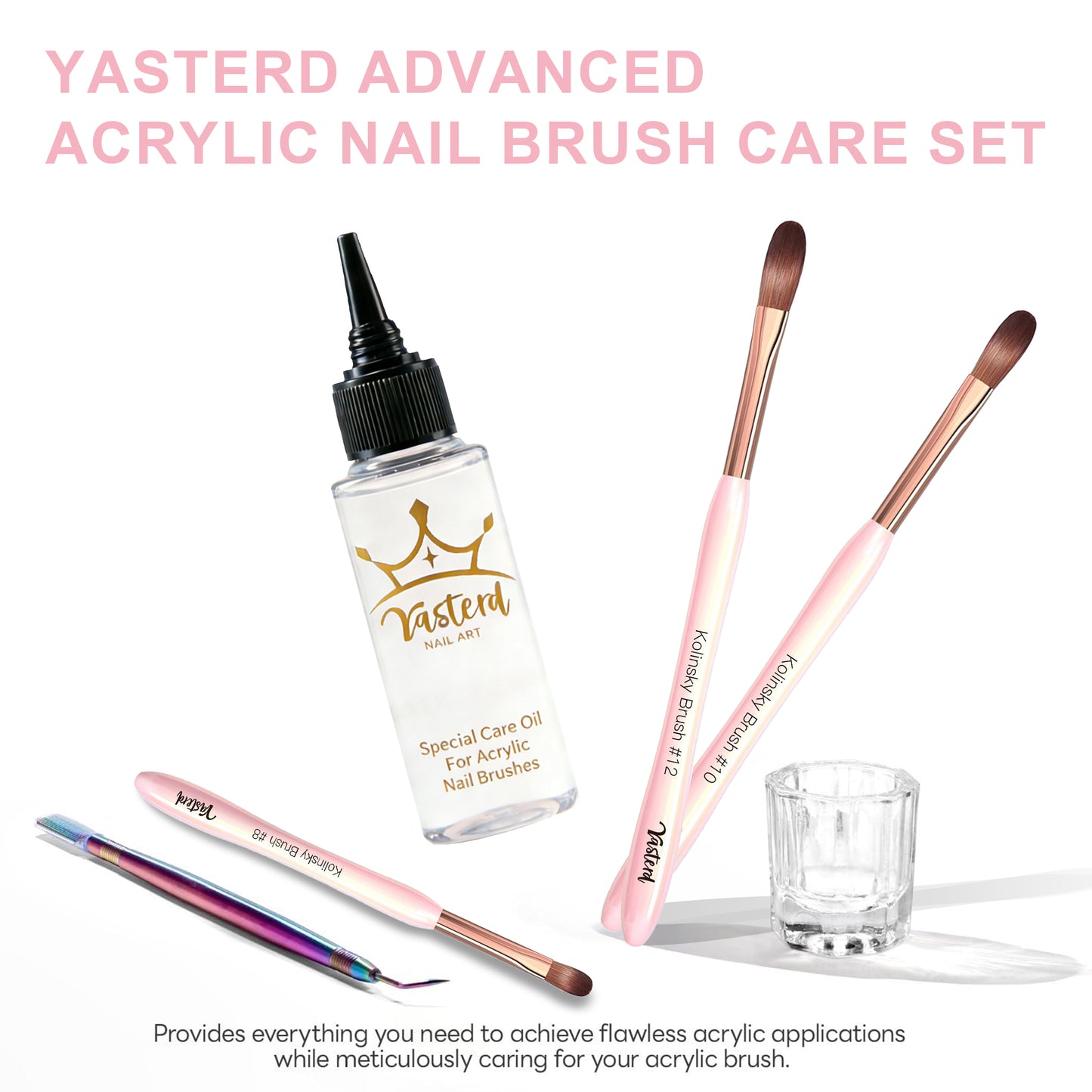Yasterd Advanced Acrylic Nail Brush Care Set