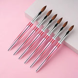 Load image into Gallery viewer, Yasterd Premium Quality Pink Metal Handle Kolinsky Acrylic Nail Brush