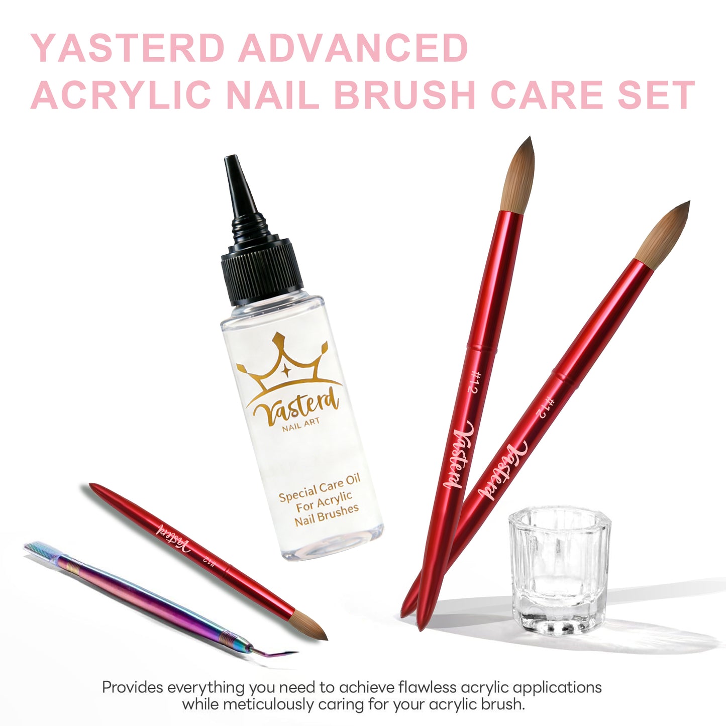 Yasterd Advanced Acrylic Nail Brush Care Set