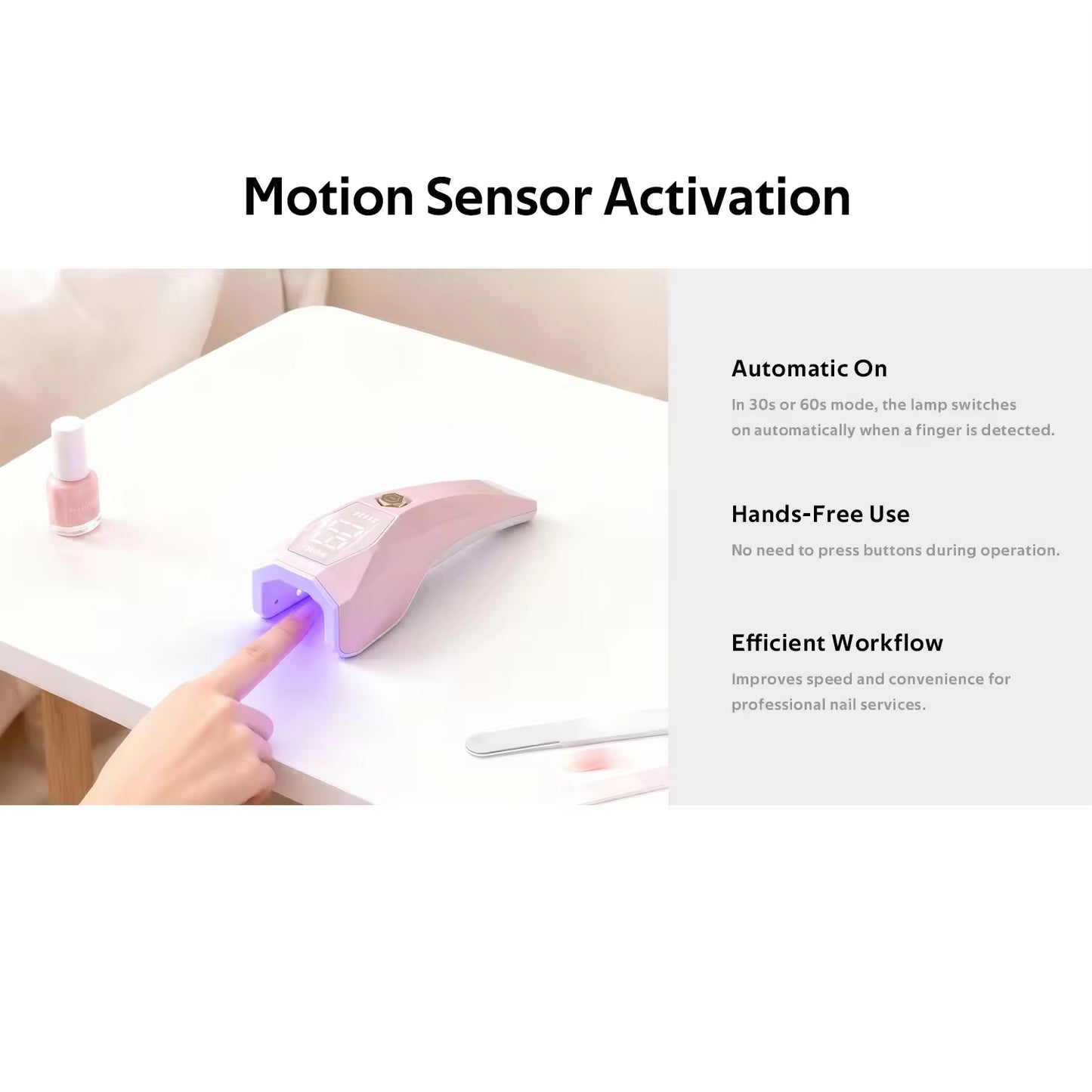 Yasterd Rechargeable UV Nail Dryer Lamp-Cream Yellow