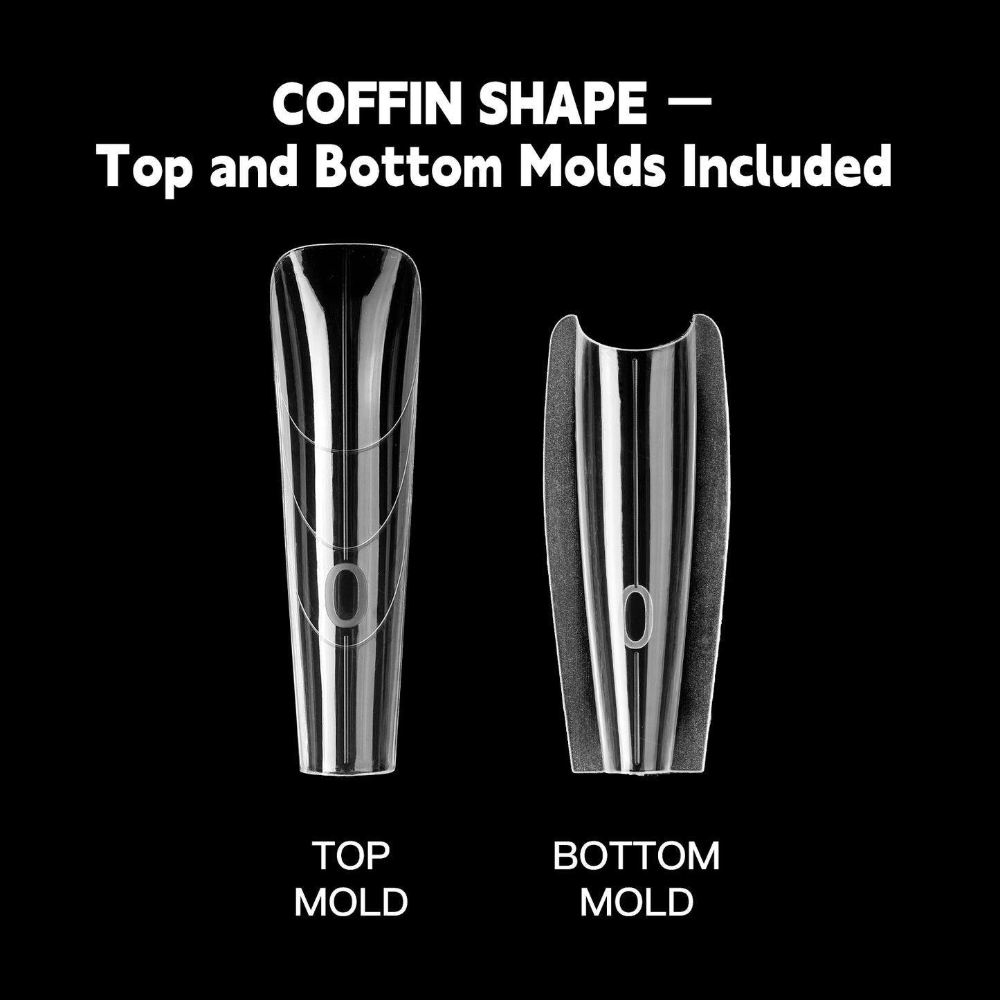 Yasterd Newest 240Pcs Sandwich Dual Nail Extension Forms 4 Shapes