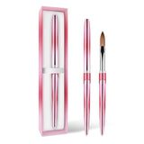 Load image into Gallery viewer, Yasterd Premium Quality Pink Metal Handle Kolinsky Acrylic Nail Brush
