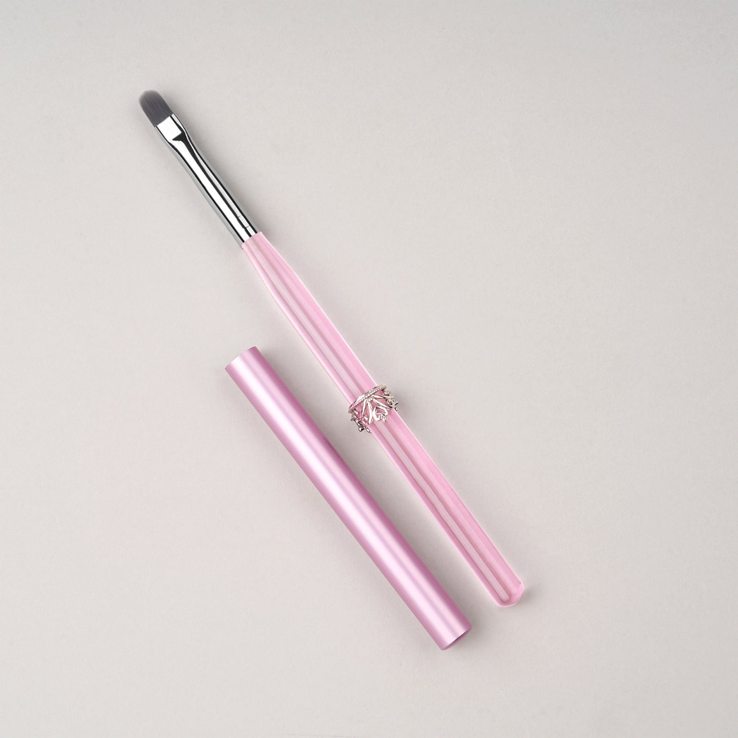 Yasterd Premium Quality 5Pcs Pink Tiara Gel Nail Brush Set