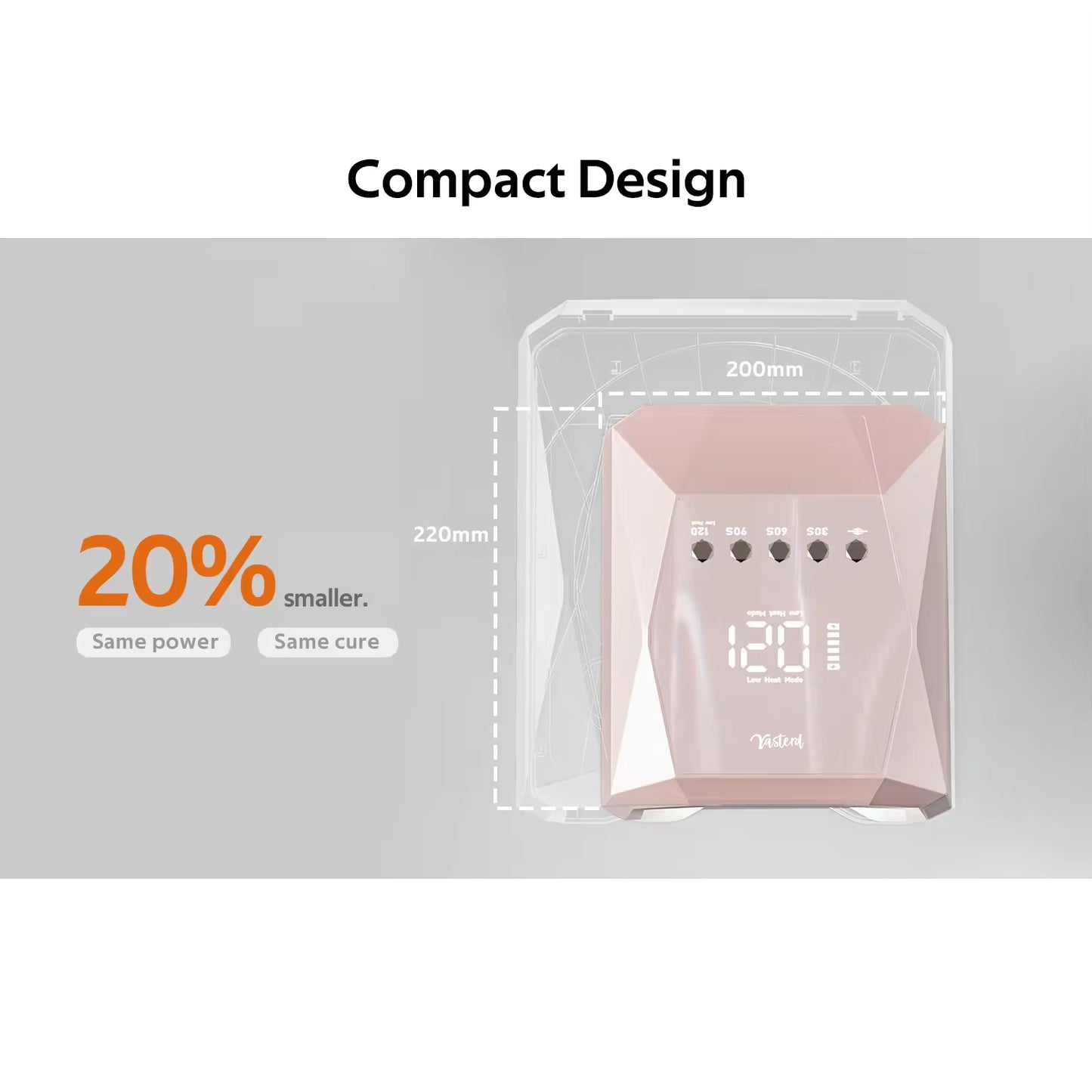 Yasterd Cordless UV LED Nail Lamp with Smart Motion Sensor-Cream Yellow