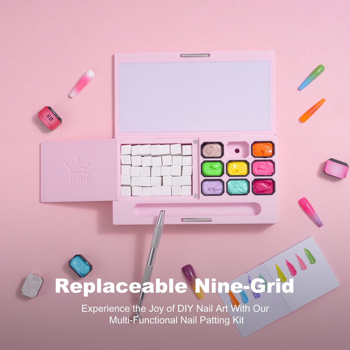 Yasterd Multicolor Nail Patting Gel Kit (9 Colors)