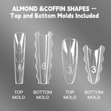 Load image into Gallery viewer, Yasterd 240Pcs Newest Sandwich Dual Forms Reusable Long Lasting Nail Extensions Size 0 To Size 14 , Suitable For All Nail Shapes