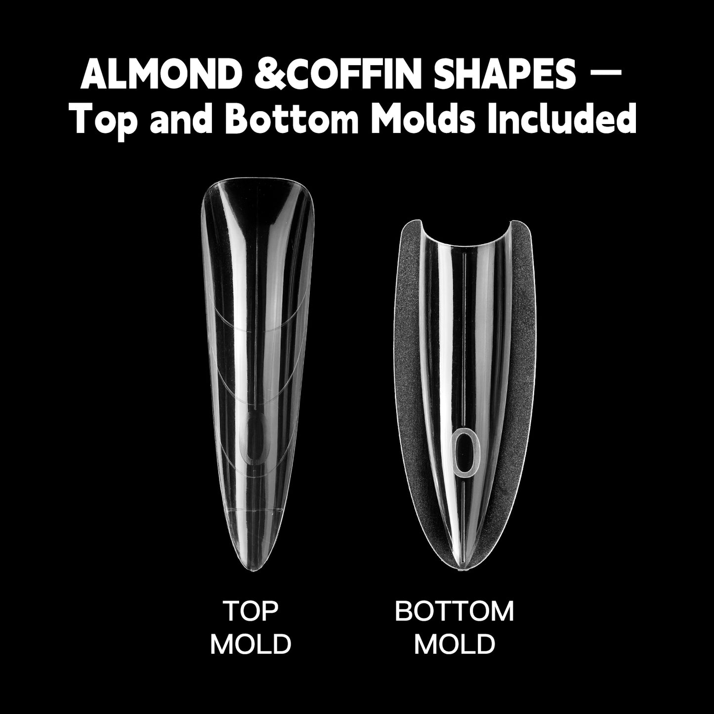 Yasterd Newest 240Pcs Sandwich Dual Nail Extension Forms 4 Shapes