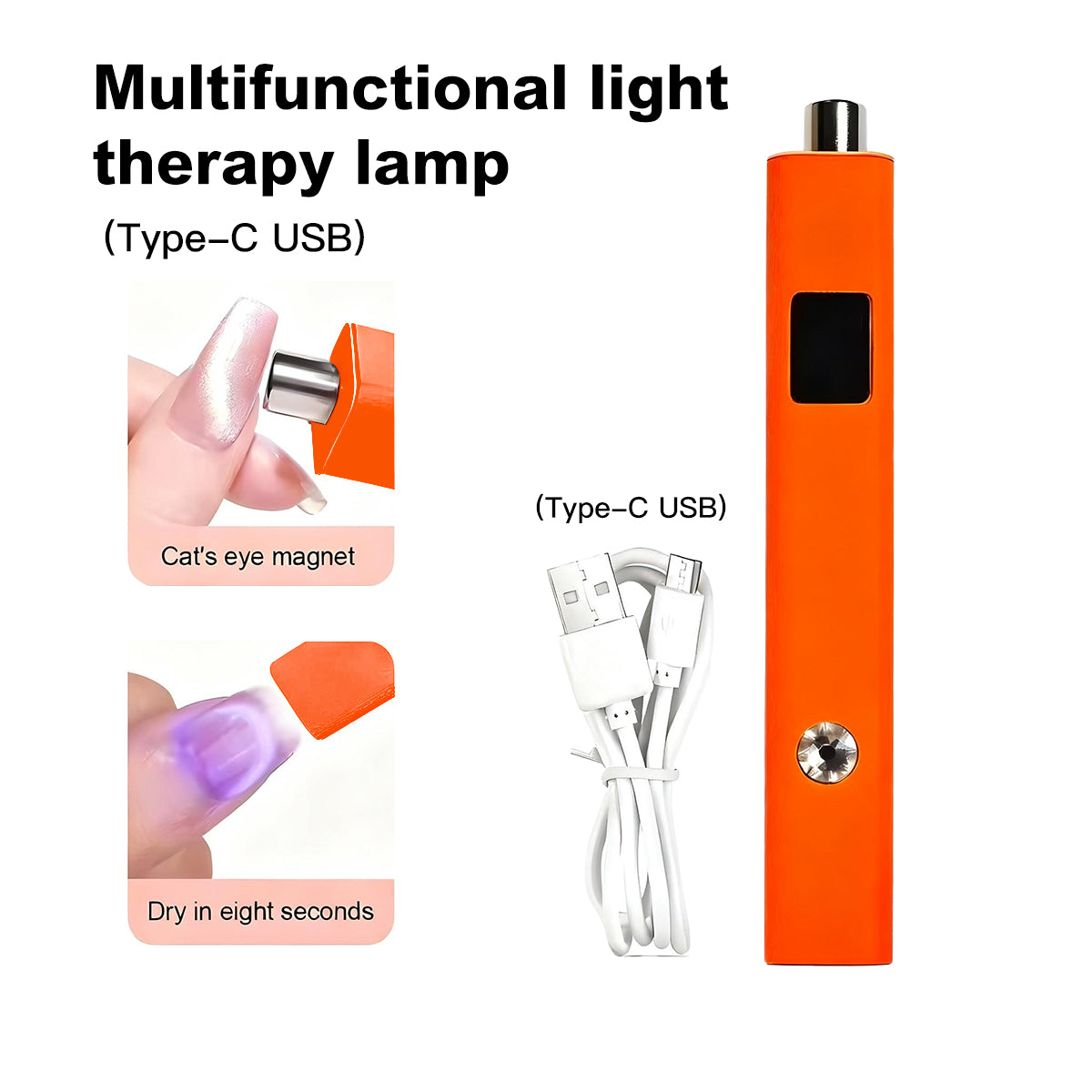Yasterd Mini UV Led Nail Lamp Magnetic Cat Eye Tool 3-In-1