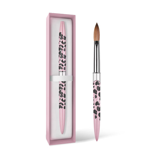 Yasterd Premium Quality Pink Metal Handle Kolinsky Acrylic Nail Brush