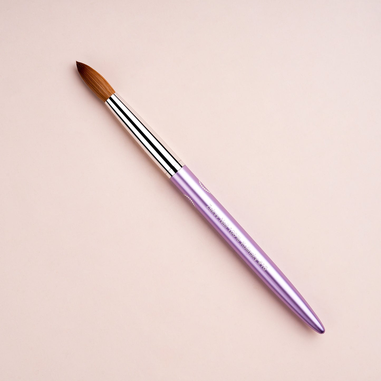 Yasterd Premium Quality Purple Metal Handle Kolinsky Acrylic Nail Brush