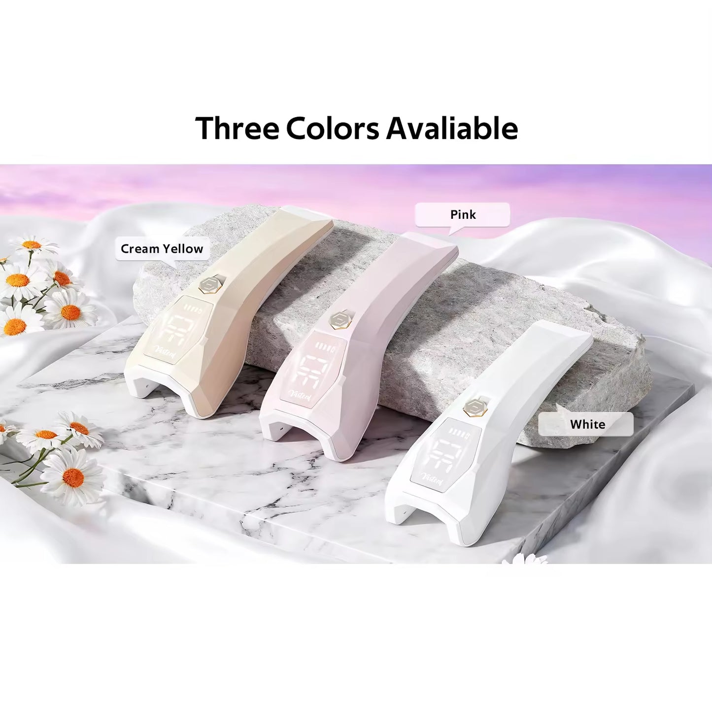 Yasterd Rechargeable UV Nail Dryer Lamp-Cream Yellow