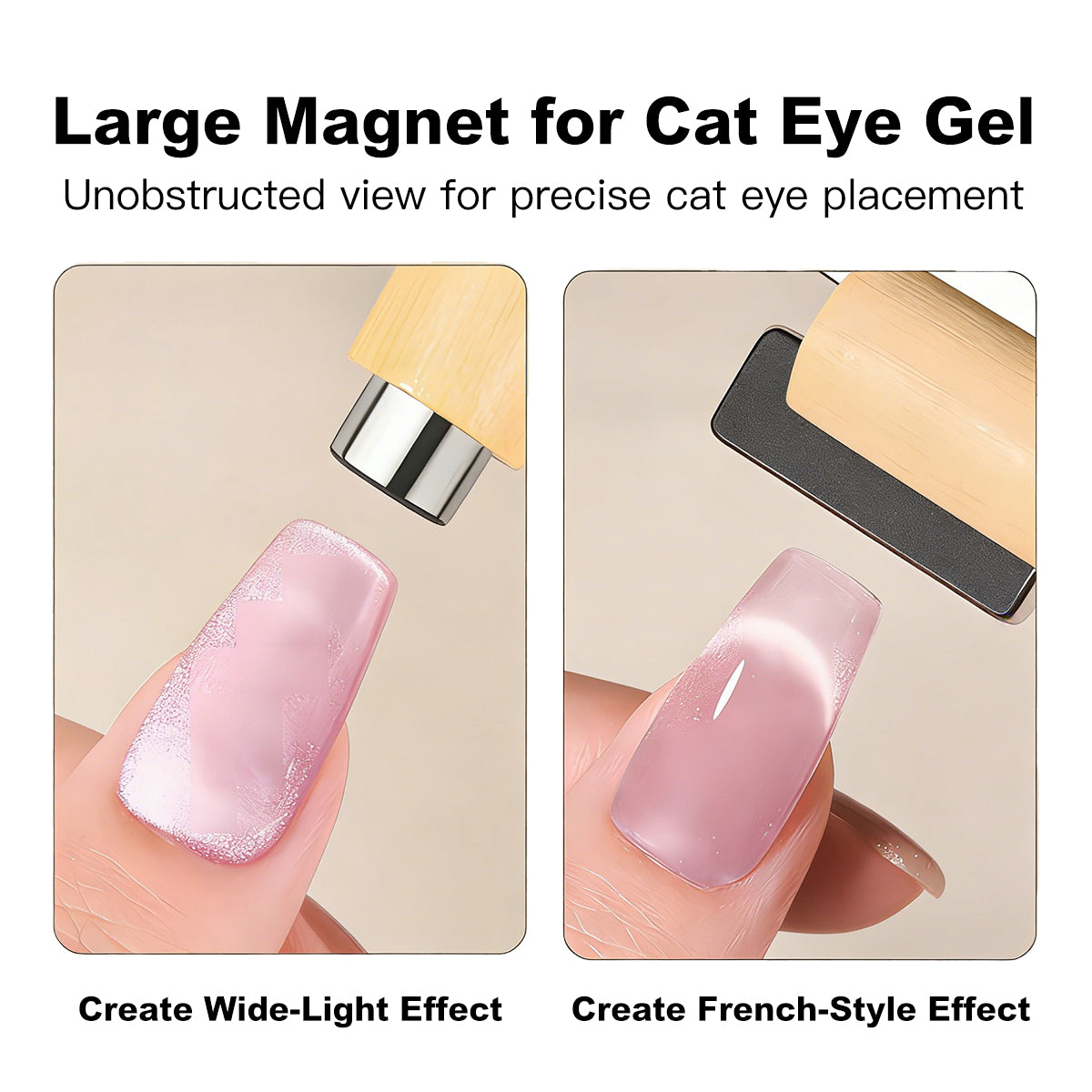 Yasterd 4-In-1 Detachable Strong Magnet Dual-Ended Wooden Cat Eye Magnetic Pen