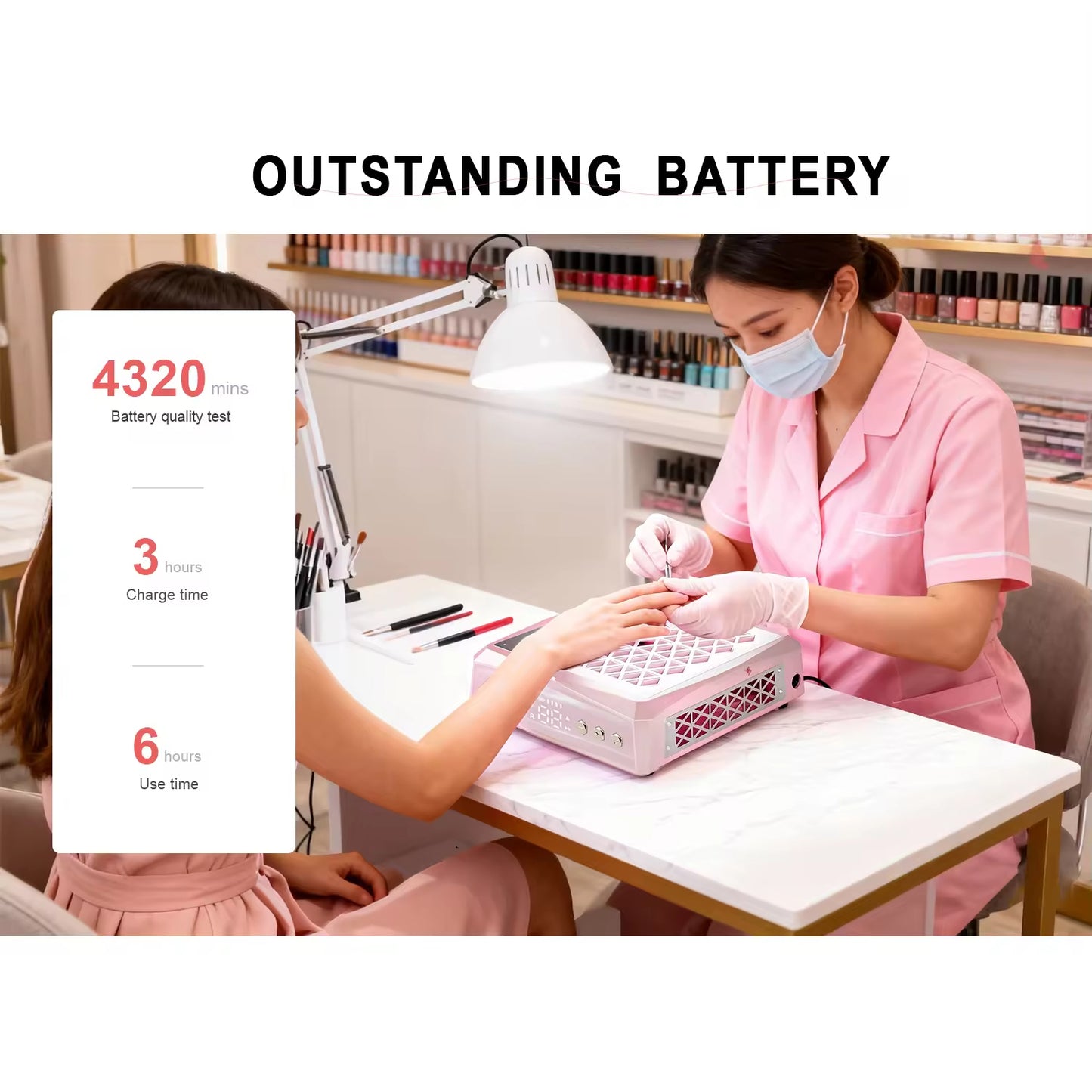 Yasterd Nail Dust Collector-Apricot