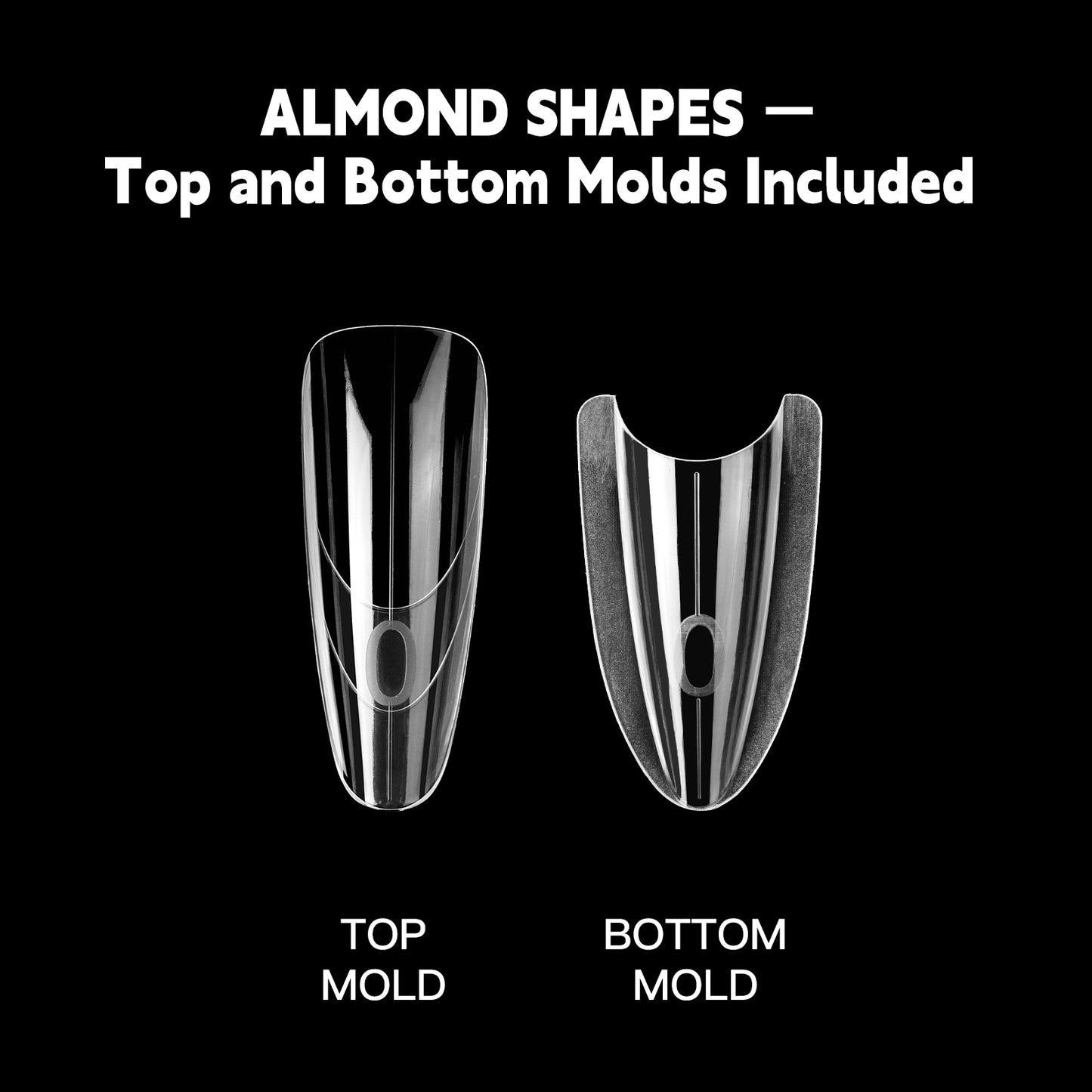 Yasterd Newest 240Pcs Sandwich Dual Nail Extension Forms 4 Shapes