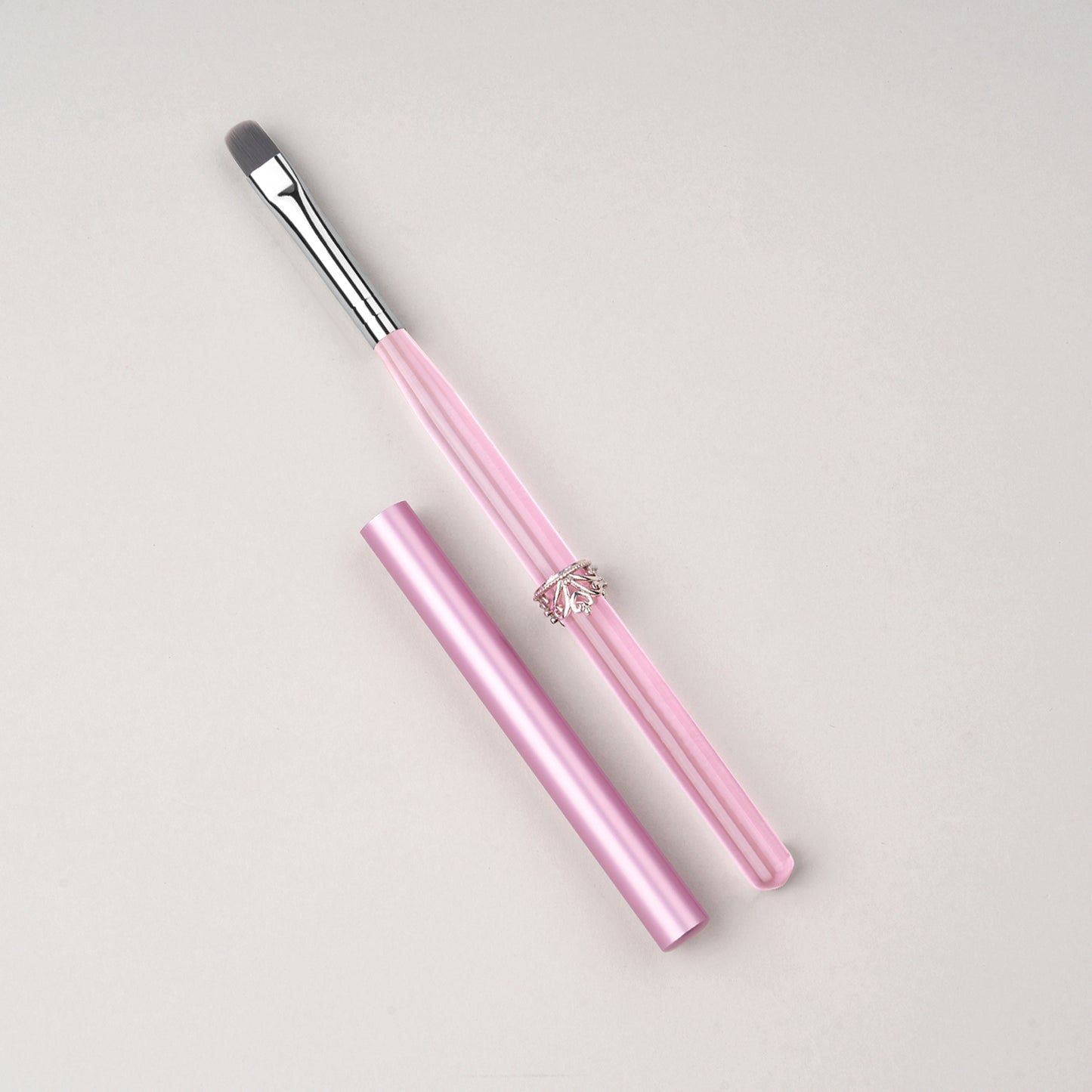 Yasterd Premium Quality 5Pcs Pink Tiara Gel Nail Brush Set