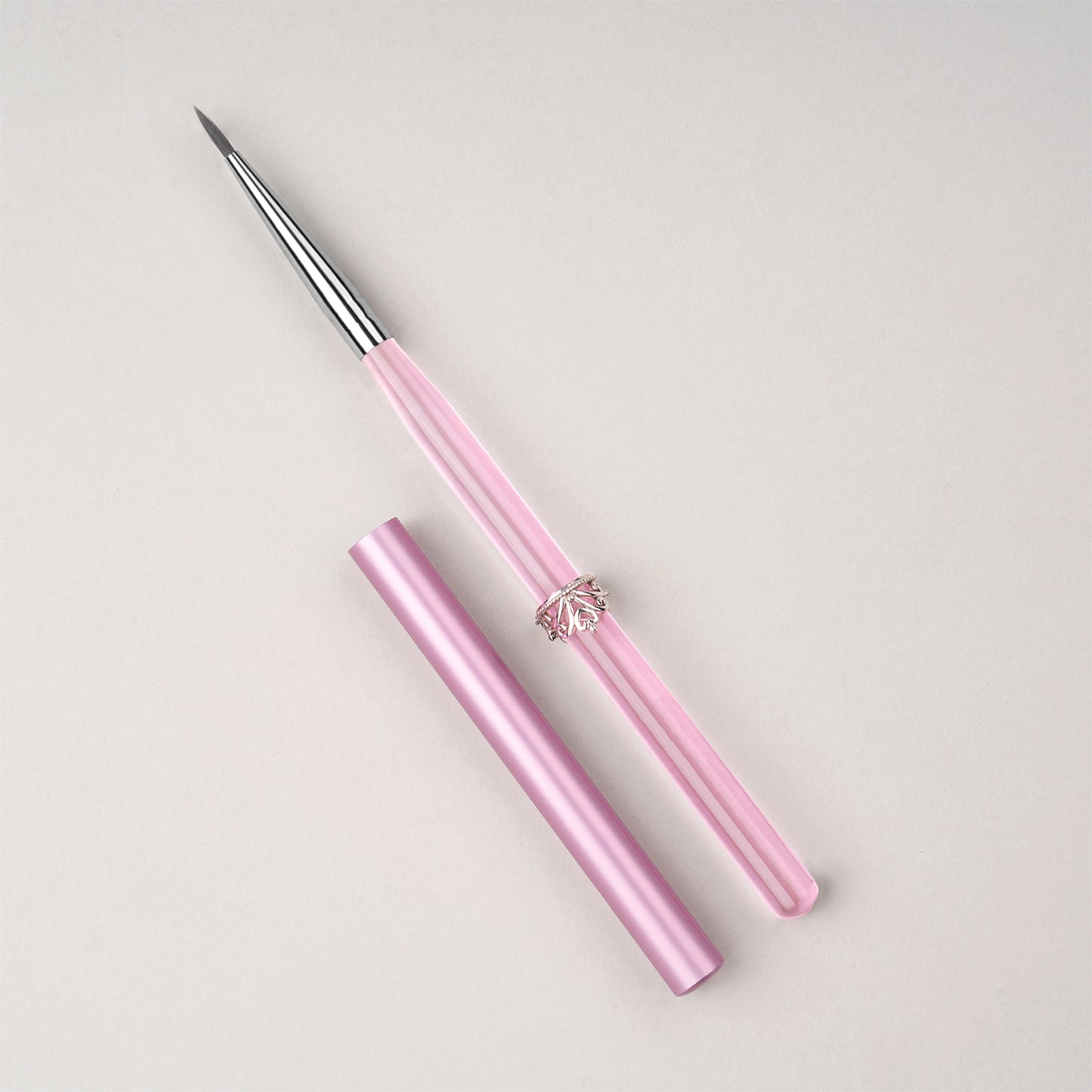 Yasterd Premium Quality 5Pcs Pink Tiara Gel Nail Brush Set