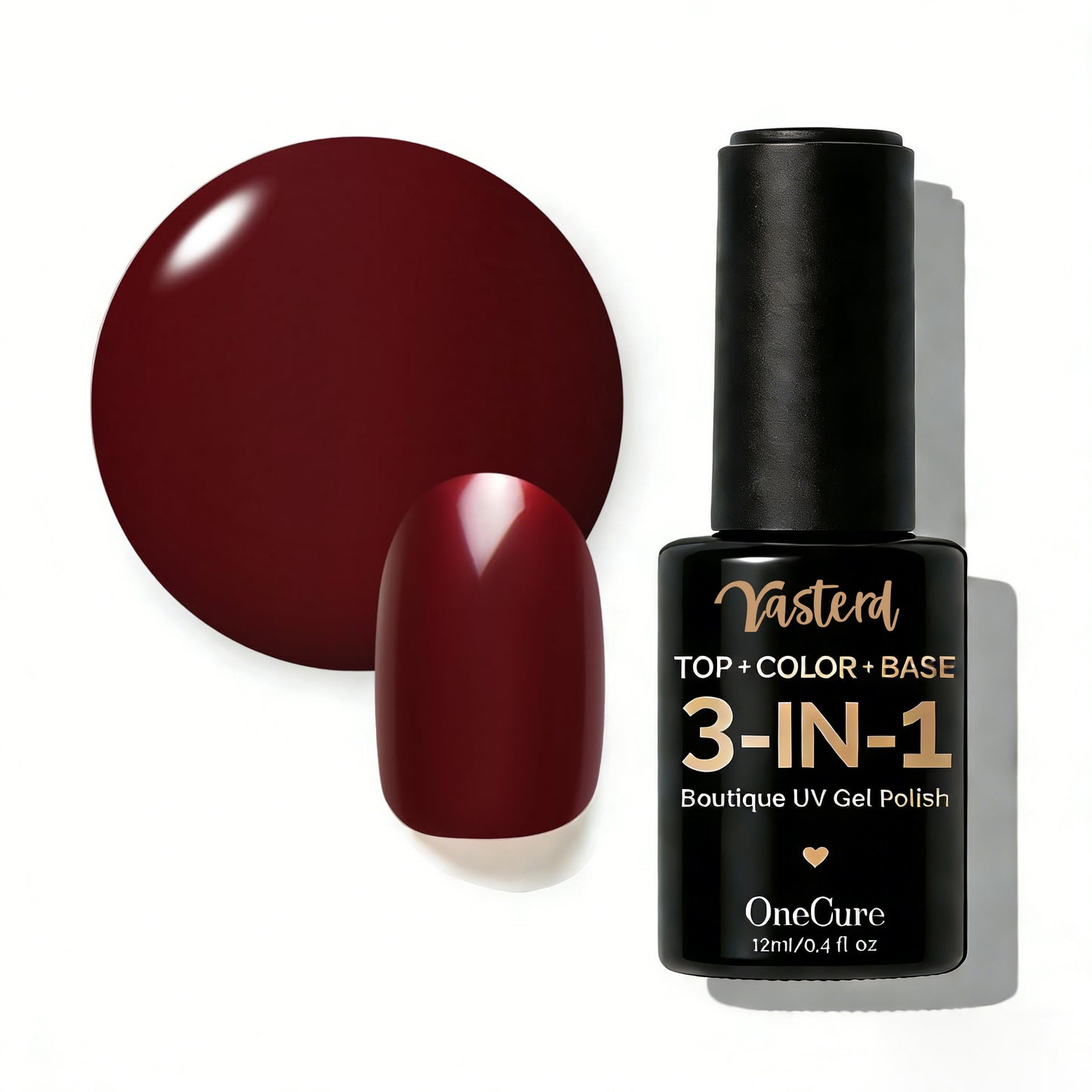Yasterd One Step 3-IN-1 Nail Gel Polish Burgundy