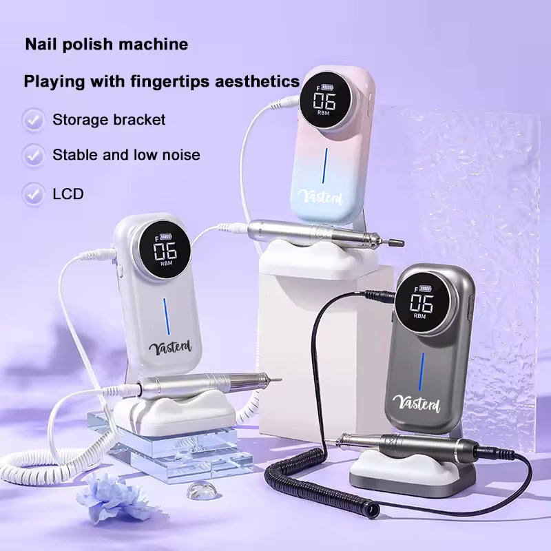 Yasterd Rechargeable Nail Drill Coreless 40000rpm-White