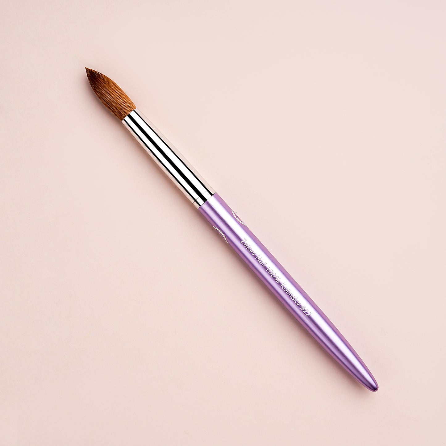 Yasterd Premium Quality Purple Metal Handle Kolinsky Acrylic Nail Brush