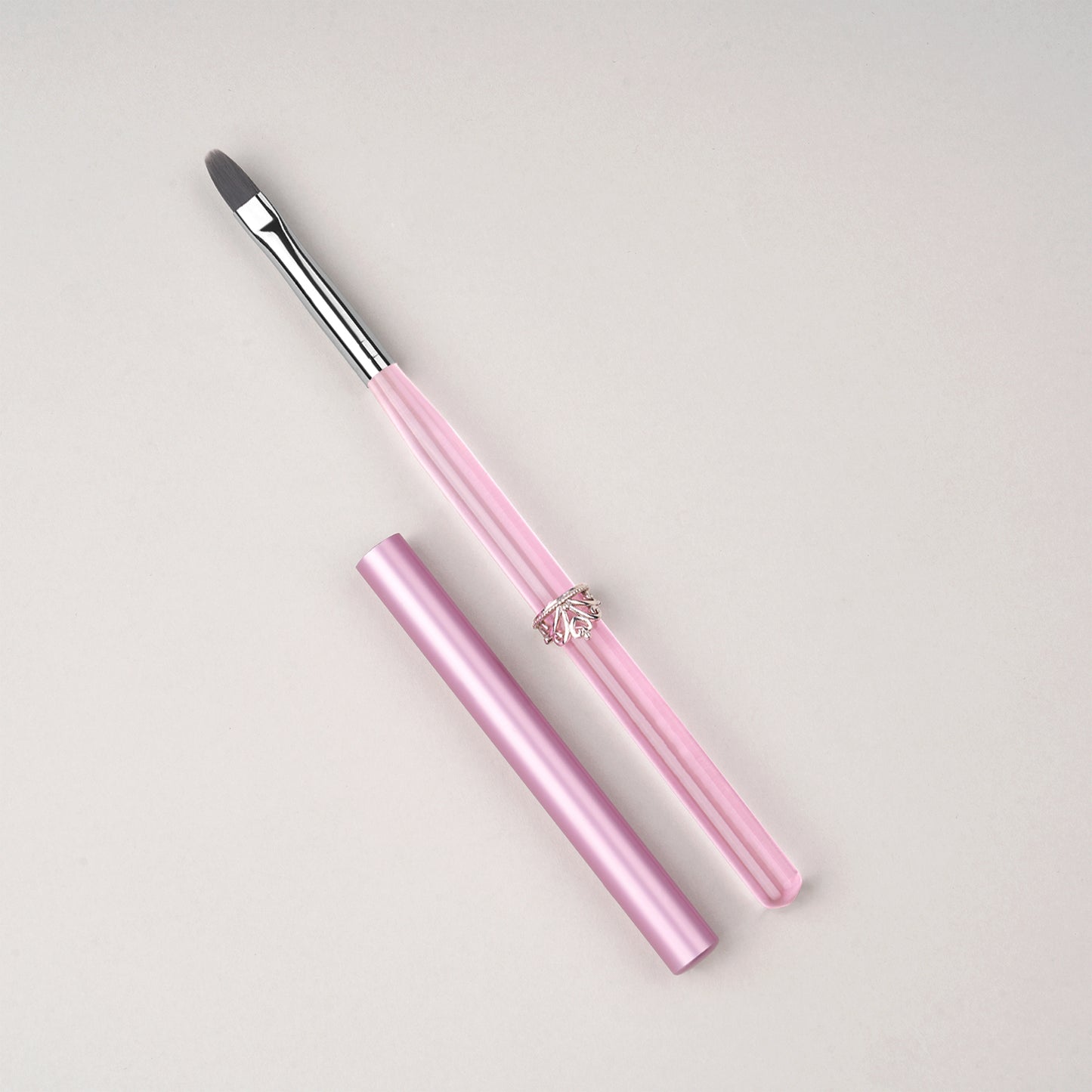 Yasterd Premium Quality 5Pcs Pink Tiara Gel Nail Brush Set