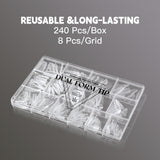 Load image into Gallery viewer, Yasterd 240Pcs Newest Sandwich Dual Forms Reusable Long Lasting Nail Extensions Size 0 To Size 14 , Suitable For All Nail Shapes