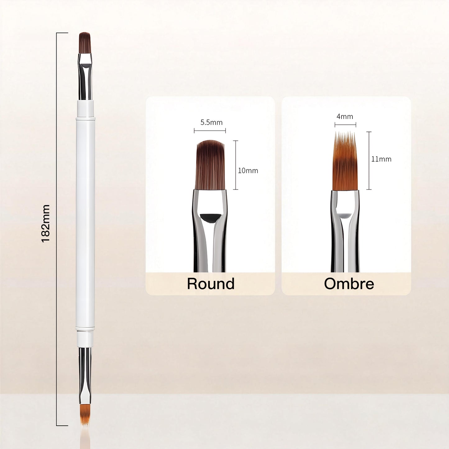 Yasterd 7Pcs Double-Headed UV Gel Painting Pen Magnetic Nail Brush Set