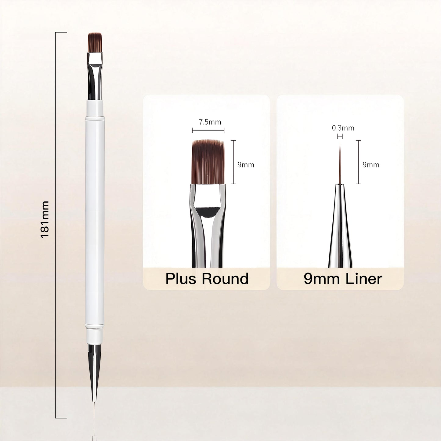 Yasterd 7Pcs Double-Headed UV Gel Painting Pen Magnetic Nail Brush Set