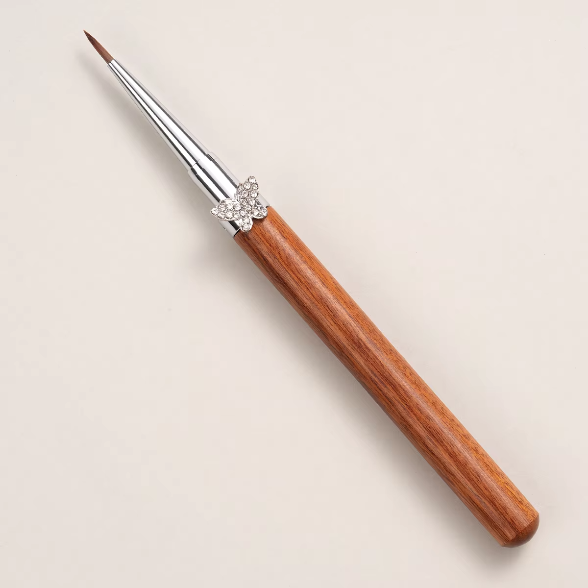 Yasterd Pro-Series Diamond Butterfly Wooden Handle Nail Art Brush Set