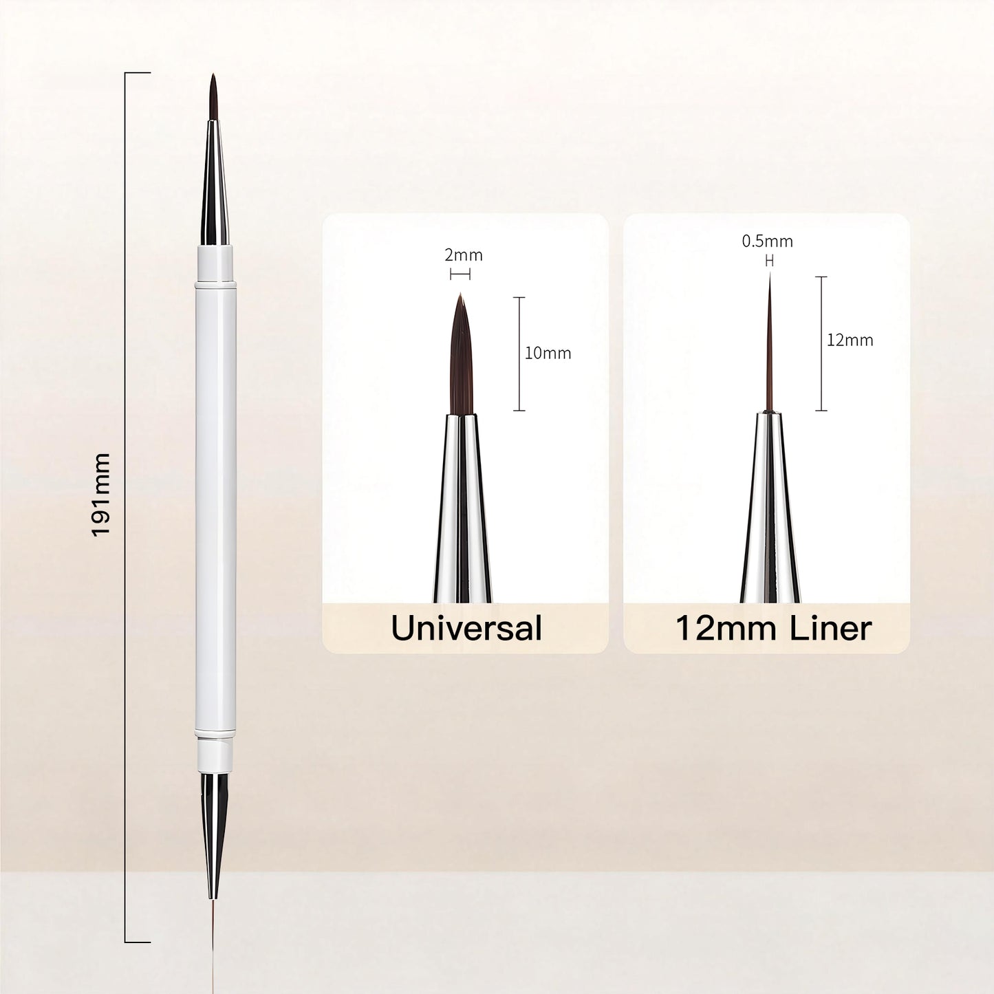 Yasterd 7Pcs Double-Headed UV Gel Painting Pen Magnetic Nail Brush Set