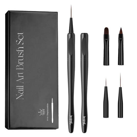 Yasterd New Replaceble Nail Art Brush Set Black