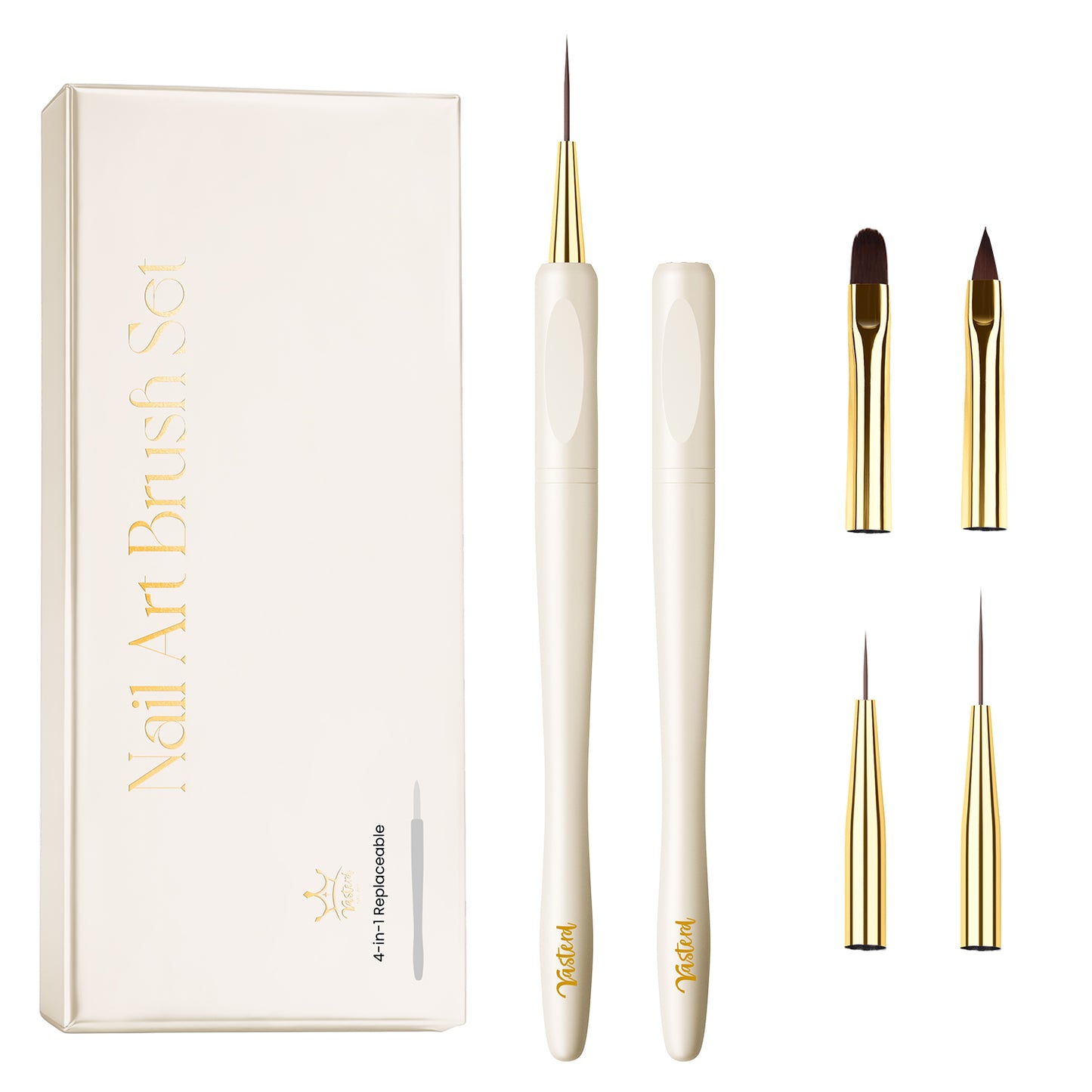 Yasterd New Replaceble Nail Art Brush Set White