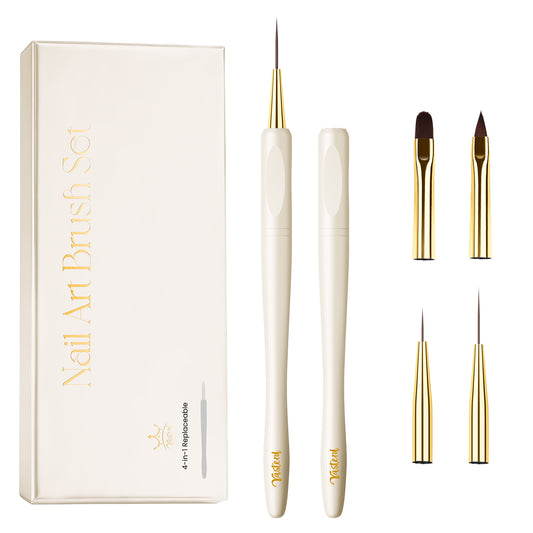 Yasterd New Replaceble Nail Art Brush Set White