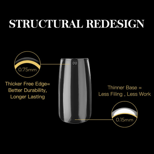 Yasterd Soft Gel Nail Tip Box （Nature Square Long）