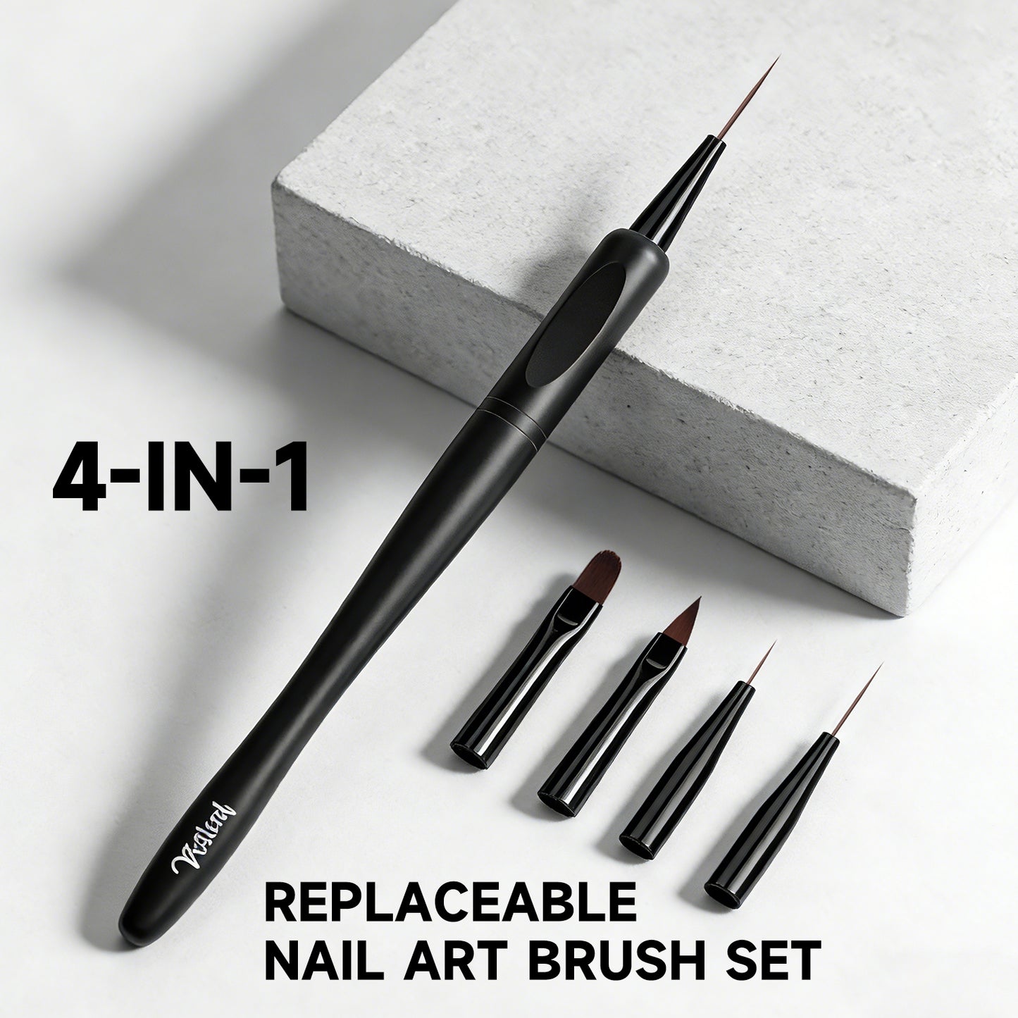 Yasterd New Replaceble Nail Art Brush Set Black