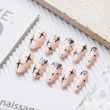 Load image into Gallery viewer, 10 Pieces Size S M L Handmade Craft Press Nails, Cat Nail Art Fashion Shiny Fake Nails for Women and Girls