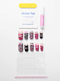 Load image into Gallery viewer, 10pcs  Craft Press On Nails, Black Cute Style Fashion Fake Nails For Women And Girls