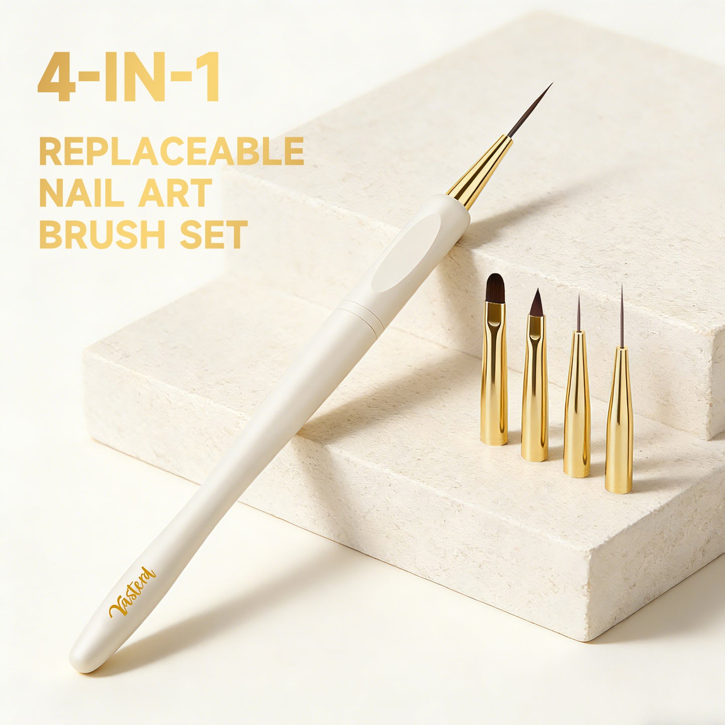 Yasterd New Replaceble Nail Art Brush Set White