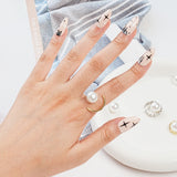 Load image into Gallery viewer, 10 Pieces Size S M L Handmade Craft Press Nails, Cat Nail Art Fashion Shiny Fake Nails for Women and Girls