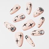 Load image into Gallery viewer, 10 Pieces Size S M L Handmade Craft Press Nails, Cat Nail Art Fashion Shiny Fake Nails for Women and Girls