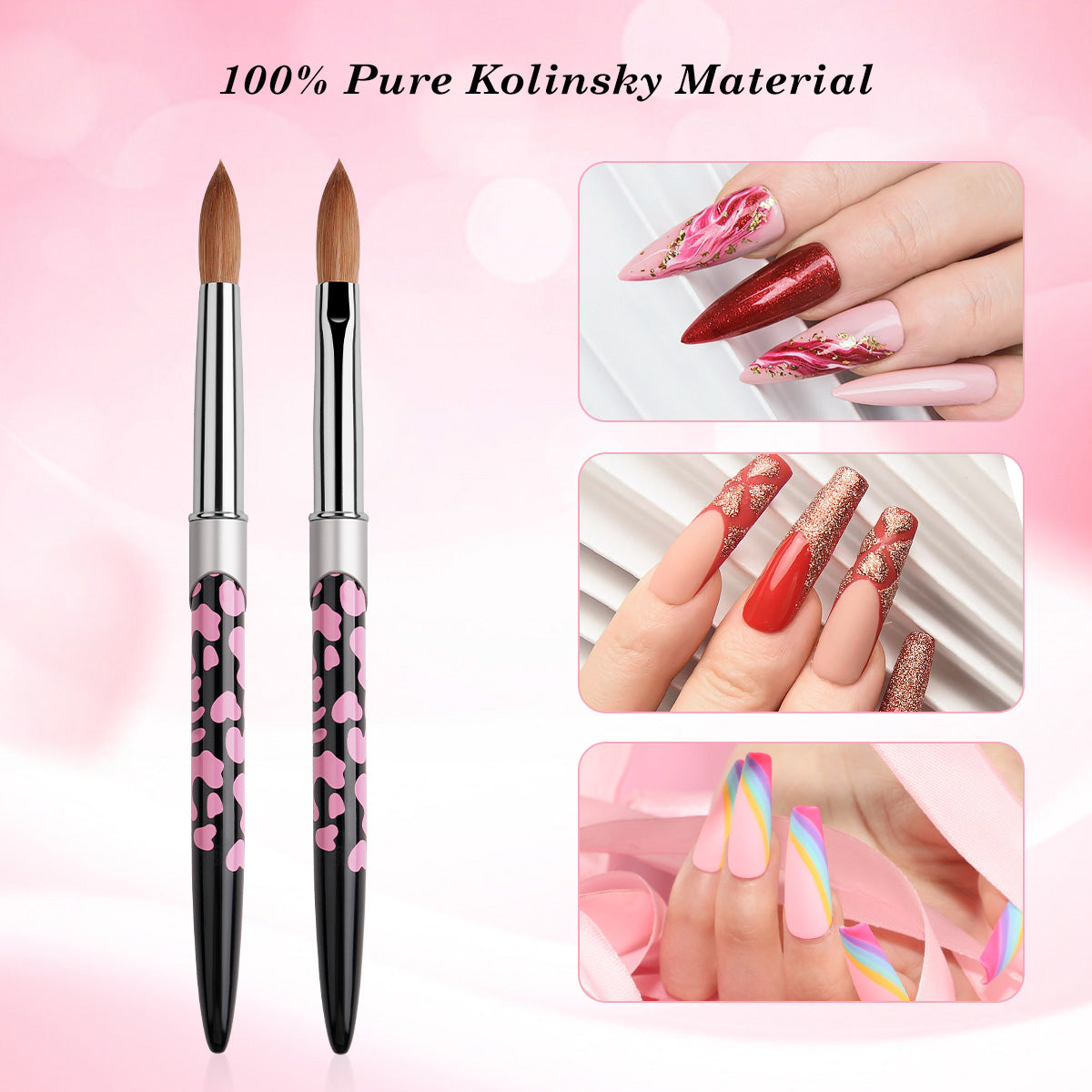 Yasterd Premium Quality Metal Handle Kolinsky Acrylic Nail Brush